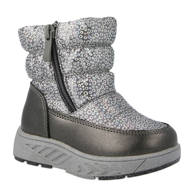 Botas de nieve cálidas de lana para niños Gris Cruella