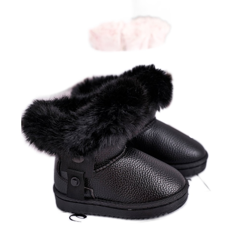 Apawwa Botas de nieve para niños con aislamiento Marella negro con pelo Apawwa Botas de nieve para niños con aislamiento Marella negro con pelo