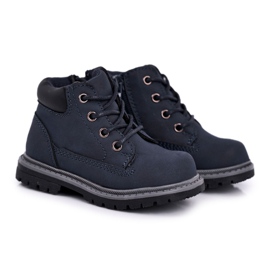 Apawwa Botas de montaña niño niño azul marino Moa