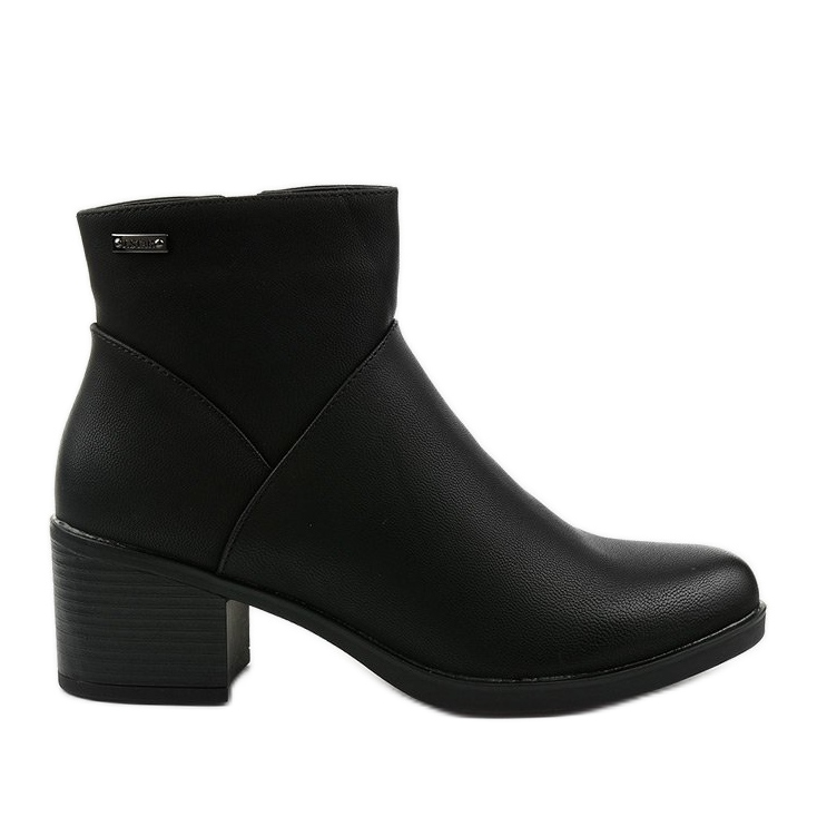 Botas negras aisladas con cremallera Suncutter negro Botas negras aisladas con cremallera Suncutter negro