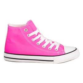 SHELOVET Zapatillas altas rosa