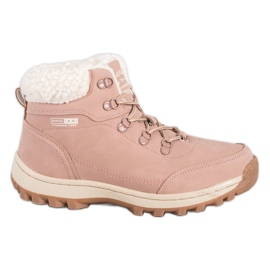 Ax Boxing Zapatos de trekking con piel de oveja rosa