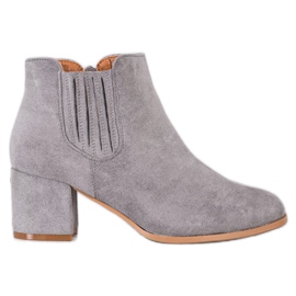 Bella Paris Botines cortos de ante beige