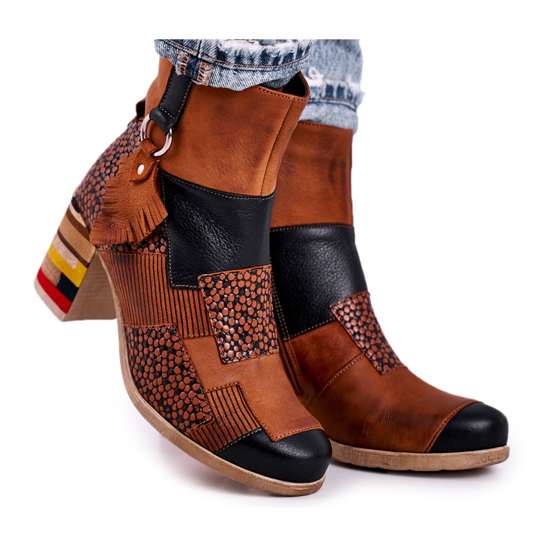 Botas de Piel Mujer Maciejka Rude 04635-29 marrón multicolor