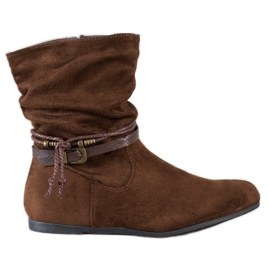 SHELOVET Botas de gamuza de moda marrón SHELOVET Botas de gamuza de moda marrón