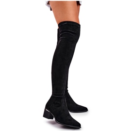 FRBS Botas hasta la Rodilla Mujer Eco-Suede Negro Indigo FRBS Botas hasta la Rodilla Mujer Eco-Suede Negro Indigo