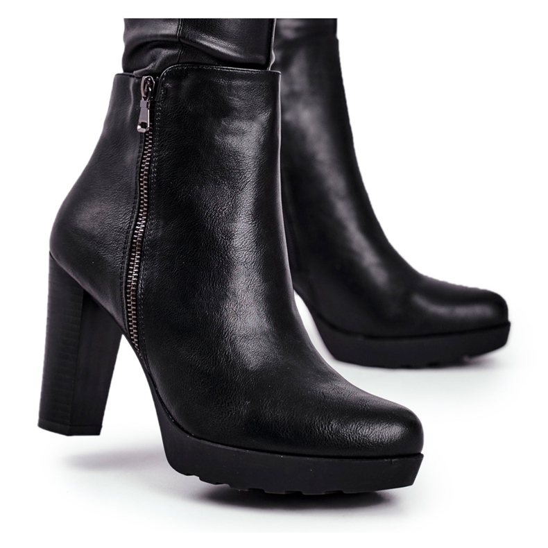 Botas de Mujer con Tacón Negro Eugene Botas de Mujer con Tacón Negro Eugene