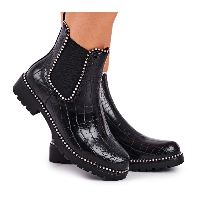 Botines Mujer Botines Chelsea Warm Black Elvina negro