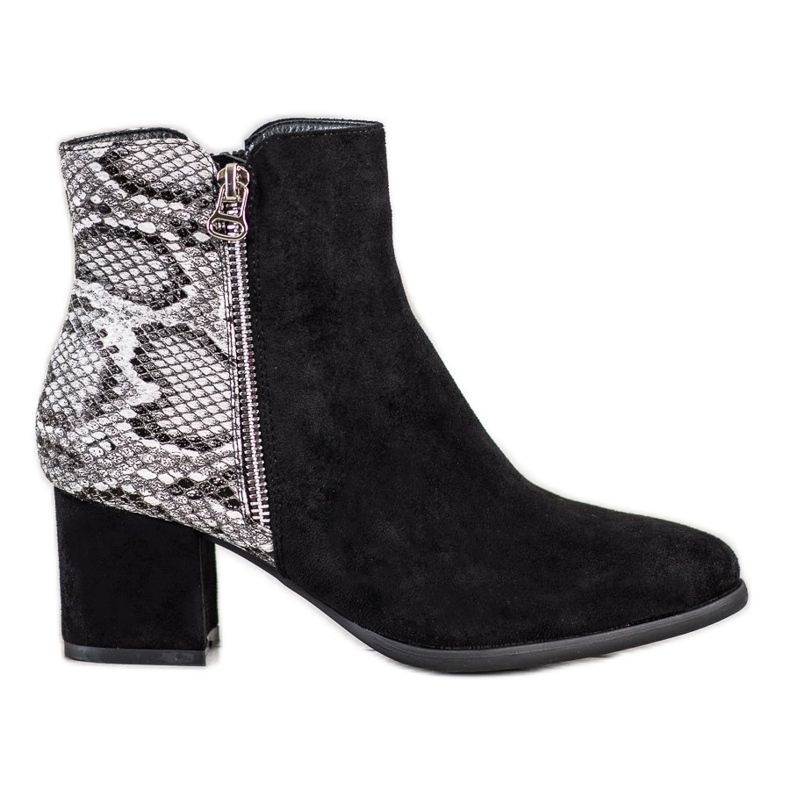 Filippo Botines con estampado de serpiente negro gris