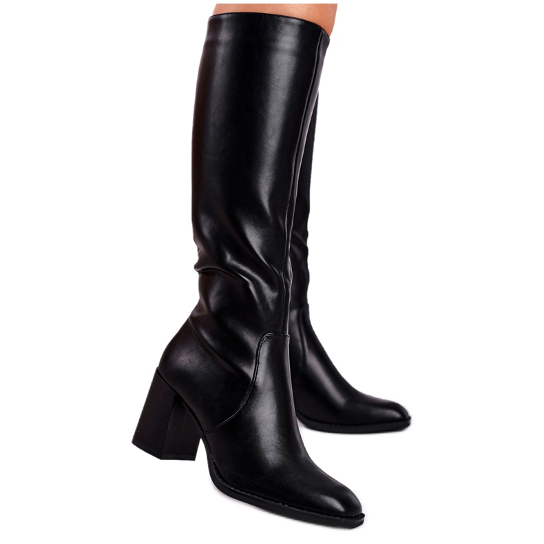 Botas de mujer en el talón Warm Black Veronique negro