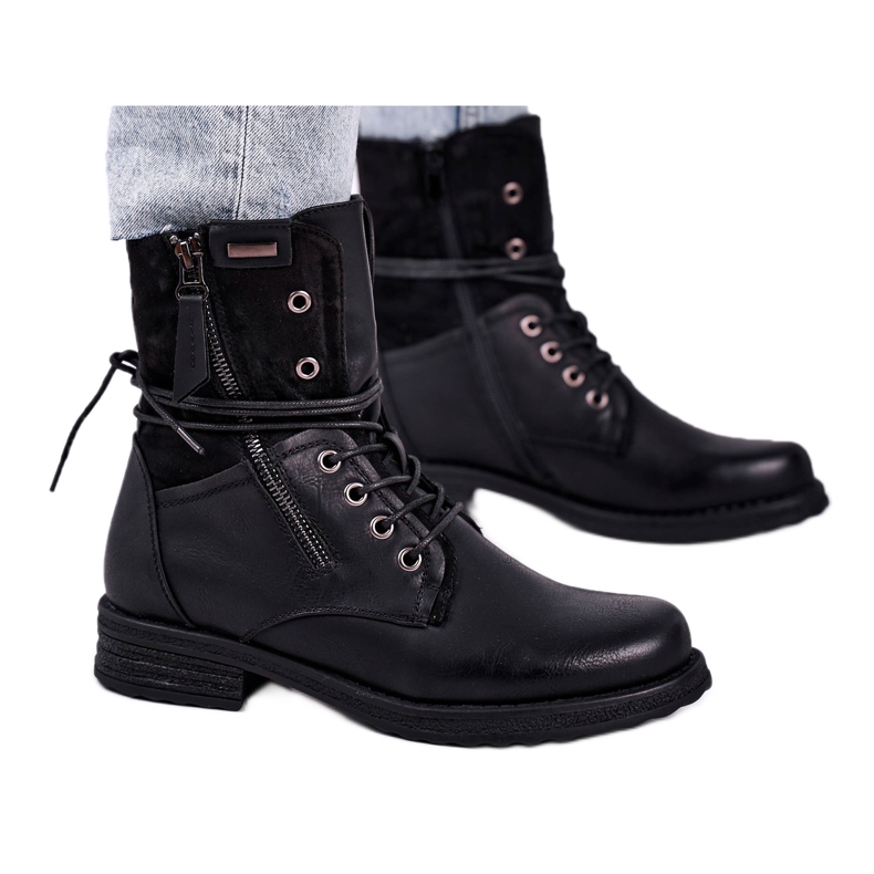 Botas de Trabajo para Mujer Negras negro