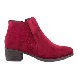 SHELOVET Botas burdeos con aplicación rojo SHELOVET Botas burdeos con aplicación rojo