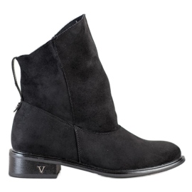 Gogo Botas con parte superior ancha negro