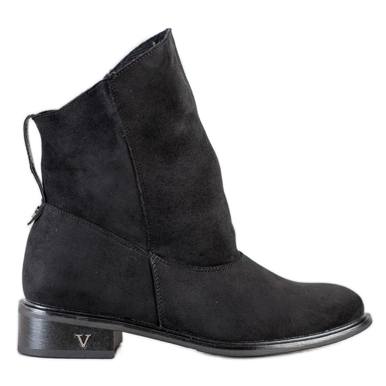 Gogo Botas con parte superior ancha negro