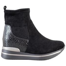 Gogo Botas de cuña negro
