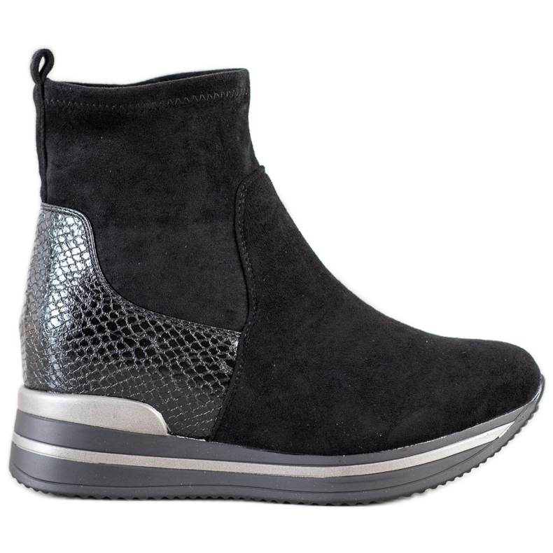 Gogo Botas de cuña negro