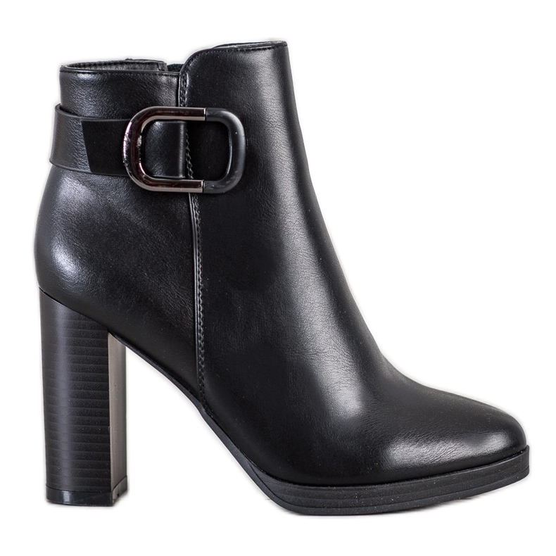 Ideal Shoes Elegantes botas negras negro