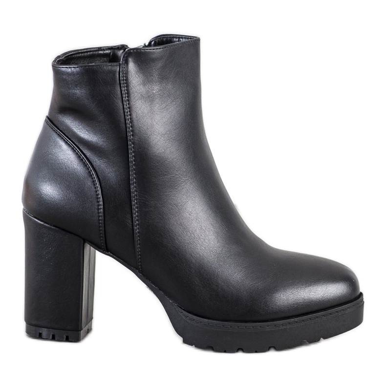 Super Mode Botas calientes en tacones altos negro