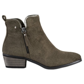 J. Star Botas con cremallera decorativa verde
