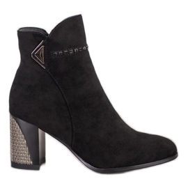Goodin Botas de gamuza elegantes negro