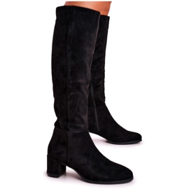 Botas de ante mujer Sergio Leone negro KZ273