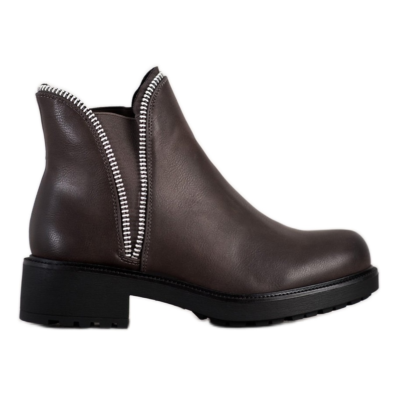 SHELOVET Botas Chelsea con estilo gris