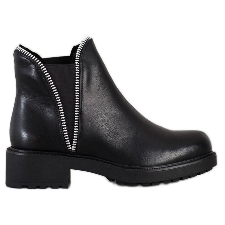 SHELOVET Botas Chelsea con estilo negro
