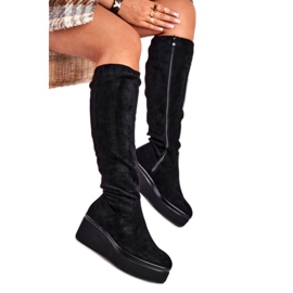Botas de mujer Sergio Leone en la plataforma negro KZ732