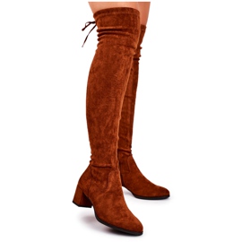 Botas de mujer Sergio Leone lycra camel KZ281 marrón multicolor