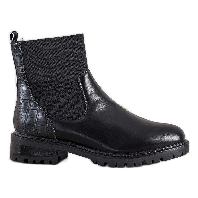 Super Me Botas negras sin cordones negro