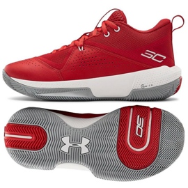 Zapatillas de baloncesto Under Armour Gs Sc 3Zero Iv Boys Jr 3023918-600 rojo naranjas y tintos