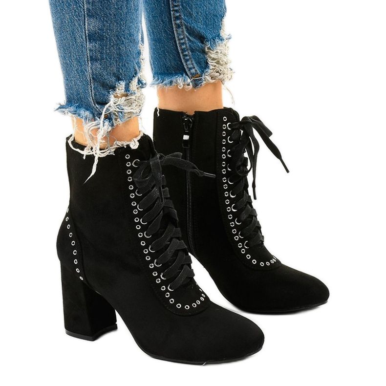 Botines negros de ante ecológico Corstorphine Botines negros de ante ecológico Corstorphine