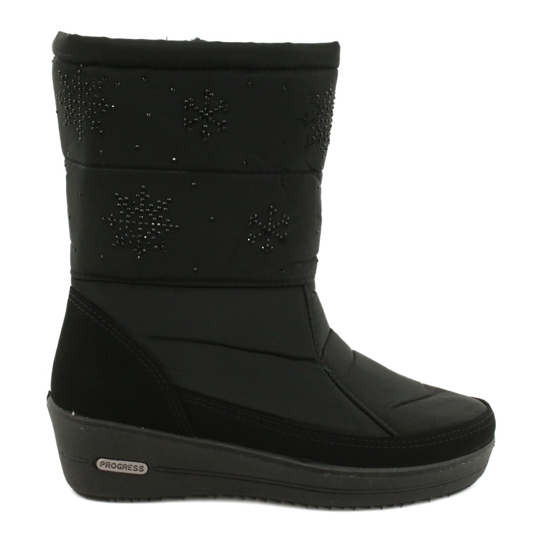 Botas de nieve de piel ligera Progress 20-01 negro Botas de nieve de piel ligera Progress 20-01 negro