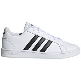 Zapatillas para niños adidas Grand Court K blancas y negras EF0103 blanco