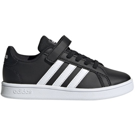 Zapatillas adidas Grand Court C para niños negras y blancas EF0108 negro