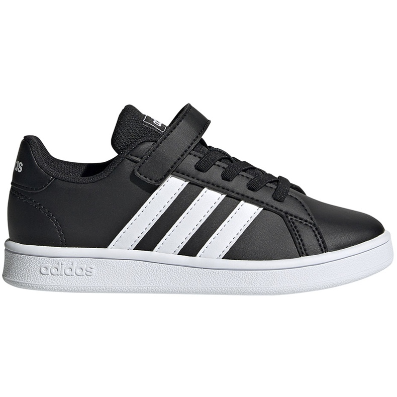 Zapatillas adidas Grand Court C para niños negras y blancas EF0108 negro