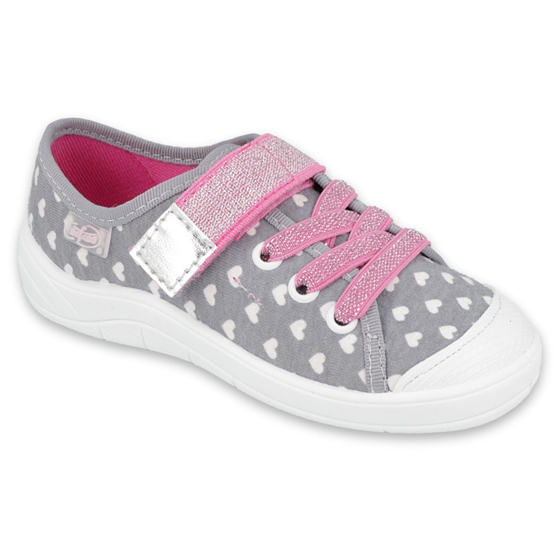 Calzado infantil befado 251X159 rosado gris