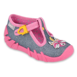 Calzado infantil befado 110P395 rosa gris