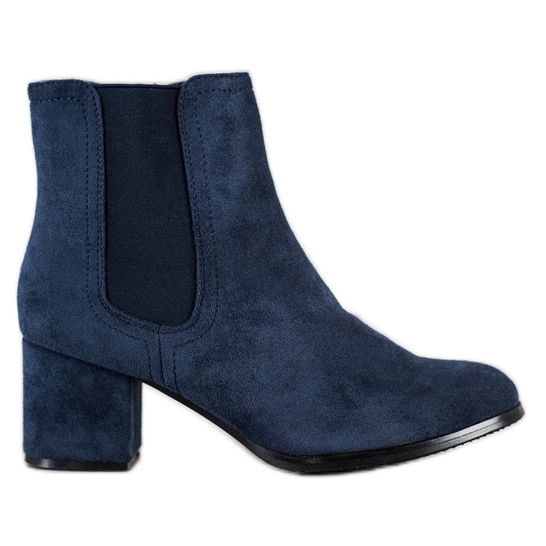 J. Star Tacones altos cálidos azul marino azul