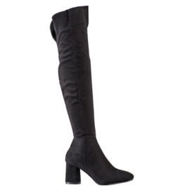 Sweet Shoes Botas con caña ancha negro
