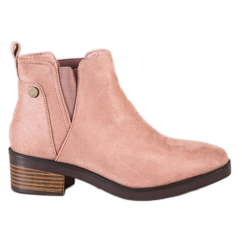 Clowse Botines Chelsea casuales en polvo rosado