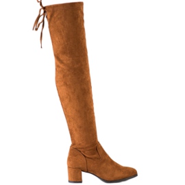 Botas por encima de la rodilla de Sergio Leone marrón