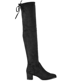 Botas por encima de la rodilla de Sergio Leone negro