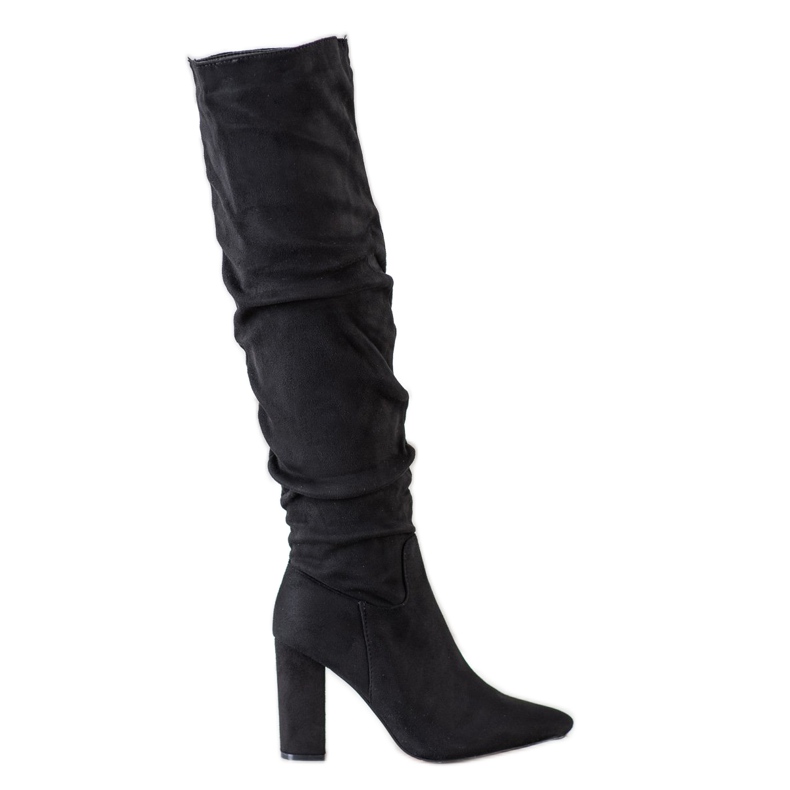 SHELOVET Botas elegantes en un poste negro SHELOVET Botas elegantes en un poste negro