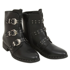 Botas negras con tachuelas negro HX502 Negro