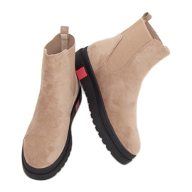 Botas Jodhpur con suela alta, beige NS139P Beige