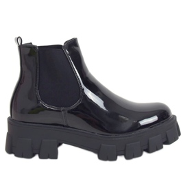 Botines Chelsea lacados en negro NC1086 Negro Botines Chelsea lacados en negro NC1086 Negro
