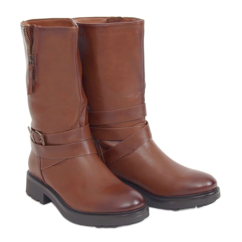 Botas militares marrones RB98P Camel marrón Botas militares marrones RB98P Camel marrón