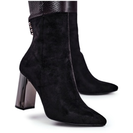 Botas De Mujer Con Tacón Negro Trens Botas De Mujer Con Tacón Negro Trens