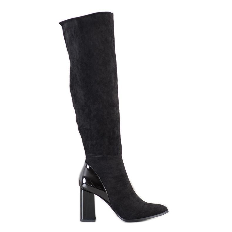 Goodin Botas con inserto barnizado negro Goodin Botas con inserto barnizado negro